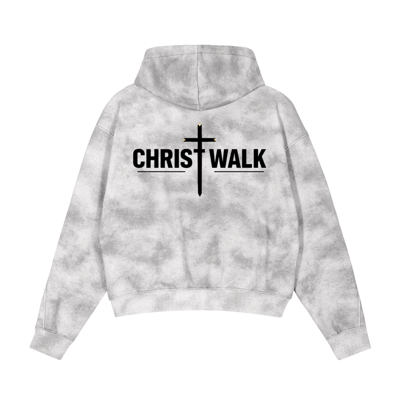 Dirty Washed Boxy Zip-up Fleece Hoodie