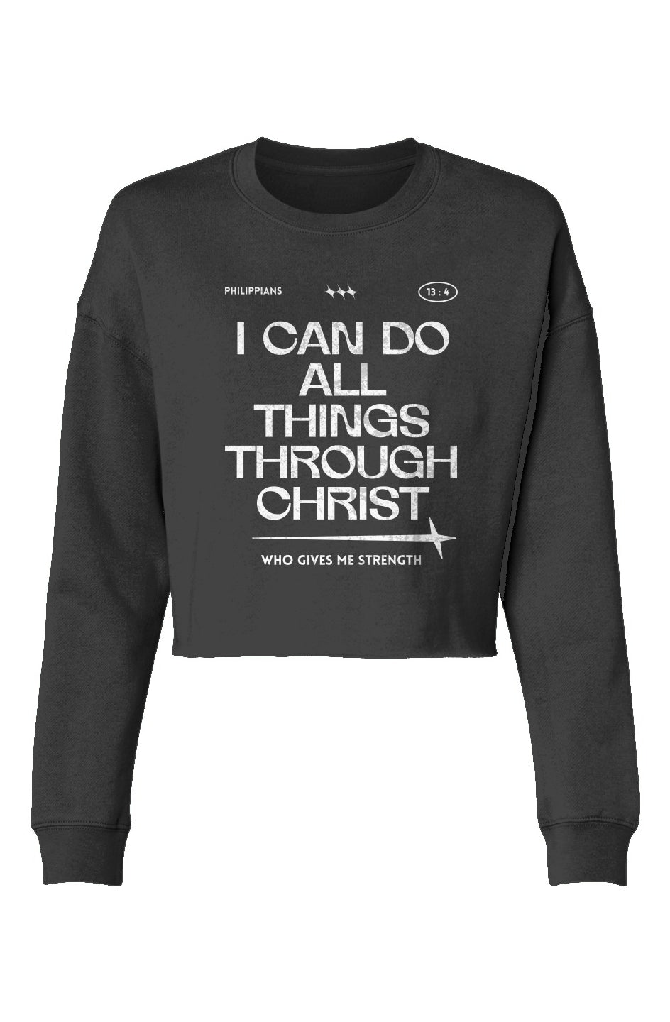 Strength Through Christ Lightweight Crewneck. (White Letters)