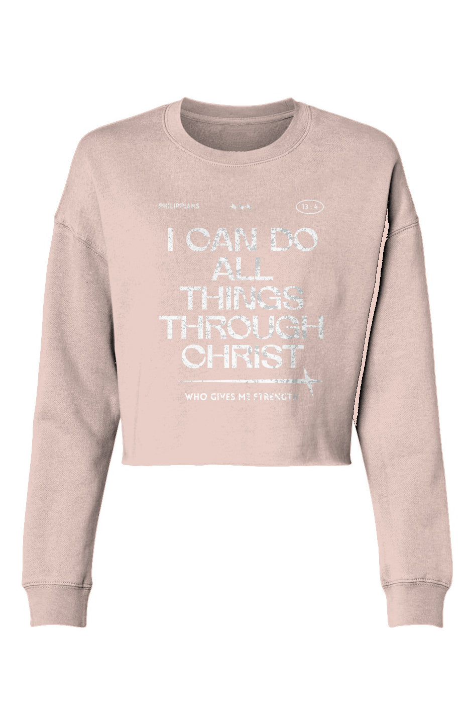 Strength Through Christ Lightweight Crewneck. (White Letters)